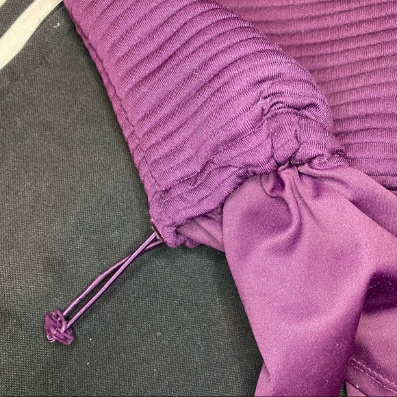 Purple adidas crop top or full length top with drawstring detail - Picture 4 of 5